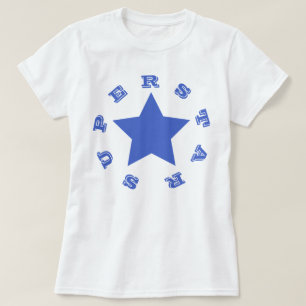 T-shirt SUPERSTAR  Navy Blue Star féminine's Basic T-Shir