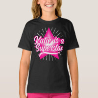 Superstar Rose White Star Girl Votre nom Texte