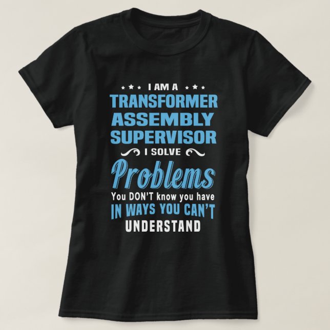 T-shirt Superviseur d'assemblage transformateur (Design devant)