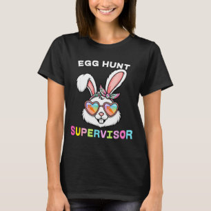 T-shirt Superviseur de chasse aux œufs de Pâques Lapin Vis
