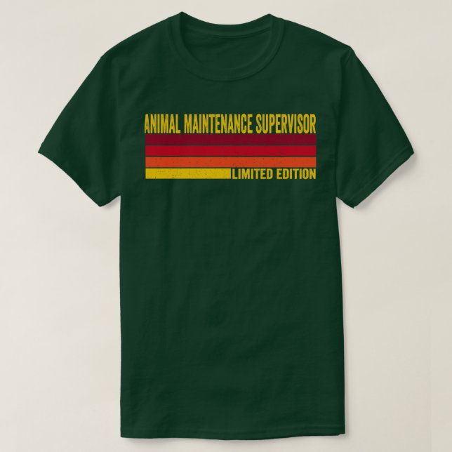 T-shirt Superviseur de la maintenance animale (Design devant)