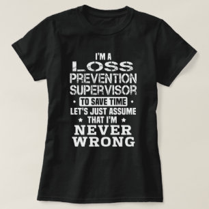 T-shirt Superviseur de la prévention des pertes