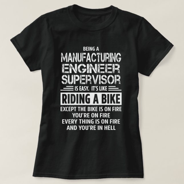T-shirt Superviseur de l'ingénieur de fabrication (Design devant)