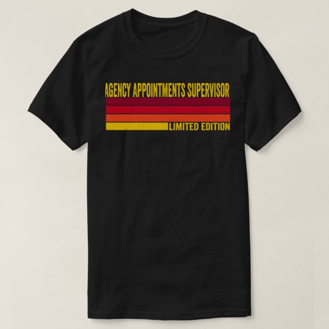T-shirt Superviseur des nominations de l'Agence (Design devant)