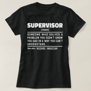 T-shirt Superviseur Noun Définition Gérer papa Sarcasme