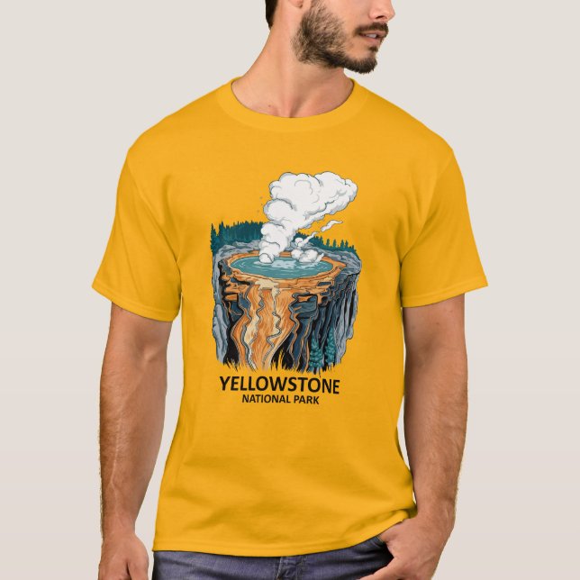 T-shirt Supervolcan du parc national Yellowstone (Devant)