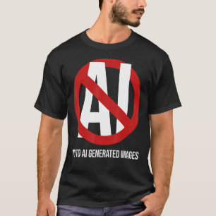 T-shirt Support Artistes humains ou Images générées par l'
