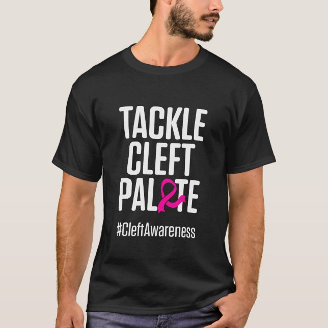T-shirt Support de la lèvre de palais gauche Cleft forte s (Devant)