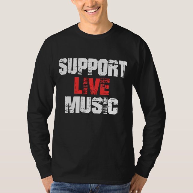 T-shirt Support de musique Live (Devant)