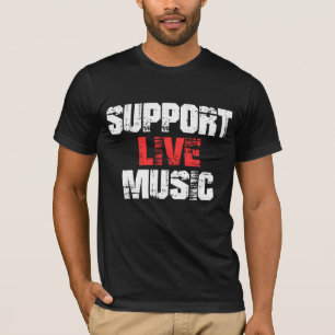 T-shirt Support de musique Live