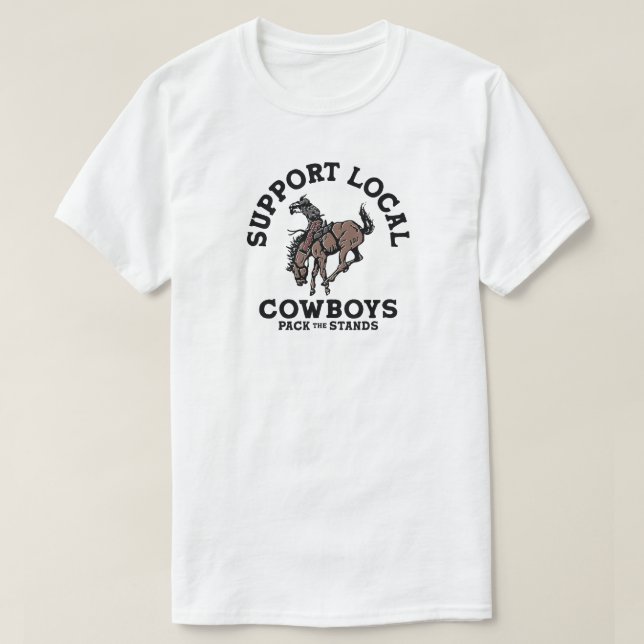 T-shirt Support des cowboys locaux (Design devant)