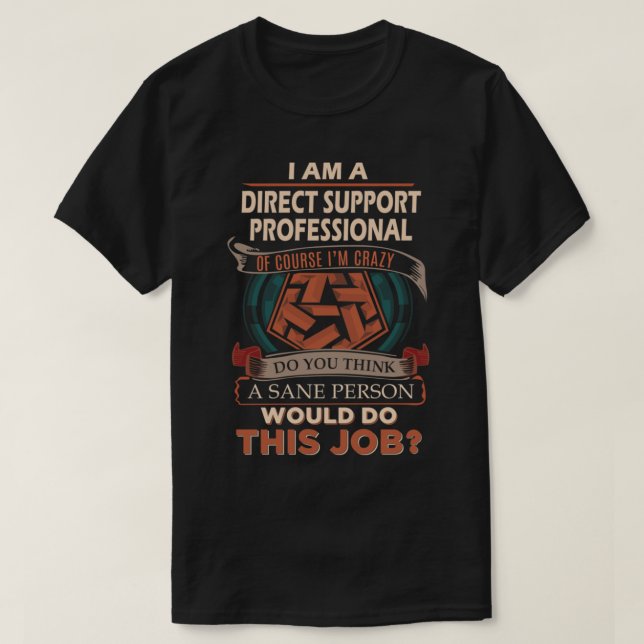 T-shirt Support Direct Professionnel T Shirt Sane Personne (Design devant)