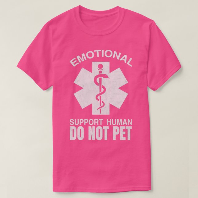 T-shirt Support émotionnel Humain ne pas familier (Design devant)