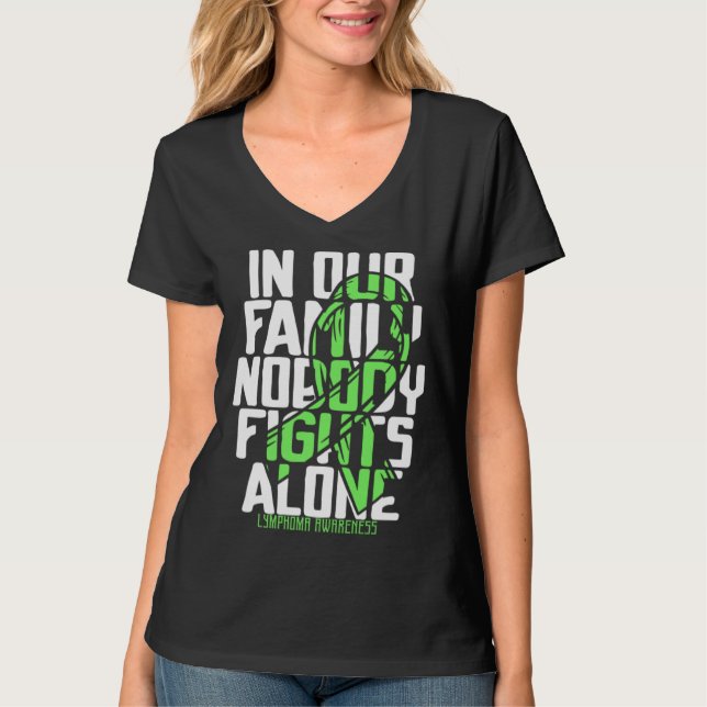 T-shirt Support Lymphoma Warrior Cute Family Disease Aware (Devant)