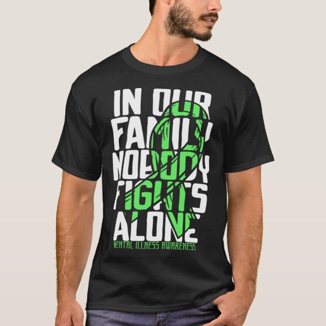 T-shirt Support Mental Illness Warrior Cute Family Disease (Devant)