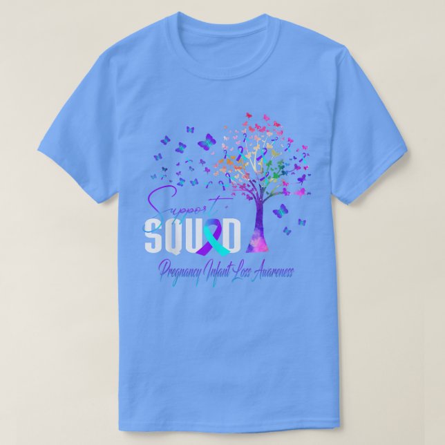 T-shirt Support Squad For Pregnancy Infant Loss Awareness  (Design devant)