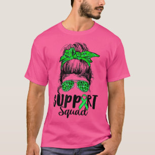 T-shirt Support Squad Messy Bun Green Mental Health