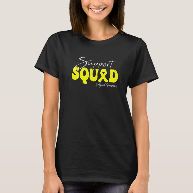 T-shirt Support Squad Myxoid Liposarcoma Awareness Yellow  (Devant)