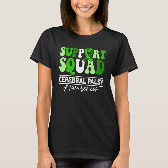 T-shirt Support Squad Sunflower Hair Cerebral Palsy Awaren (Devant)
