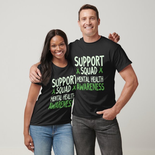 T-shirt Support Squad Sunflower Hair Mental Health Awarene (Unisexe)