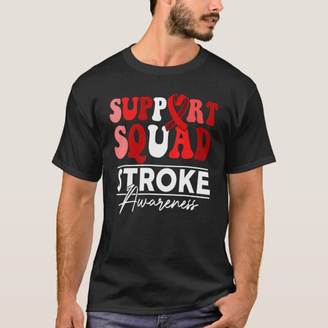 T-shirt Support Squad Sunflower Hair Stroke Awareness (Devant)