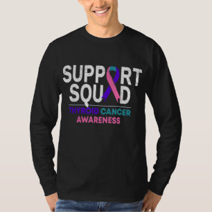 T-shirt Support Squad Thyroide Cancer Awareness Month Ribb