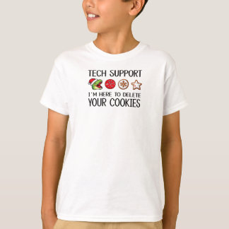 T-shirt Support technique de Noël de dinosaure Je suis là