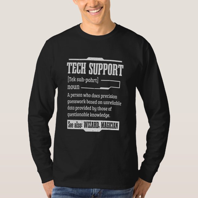 T-shirt Support technique Définition de l'ordinateur (Devant)