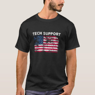 T-shirt SUPPORT TECHNIQUE Drapeau États-Unis Maison Blanch