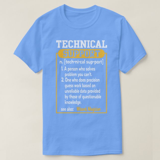 T-shirt Support technique Funny Computer Engineer (Design devant)