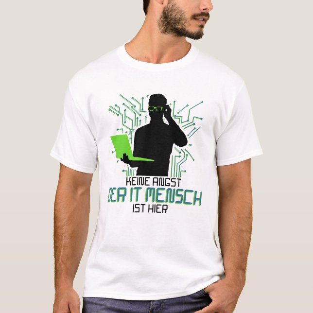 T-shirt Support technique Keine Angst der It Mensch (Devant)