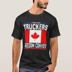 T-shirt Support Trucker Je Me Trouve Avec Truckers Freedom
