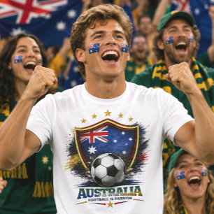 T-shirt Supporter de football australien Coupe du monde