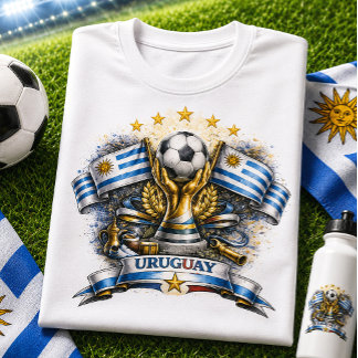 T-shirt Supporter de football uruguayen Coupe du Monde
