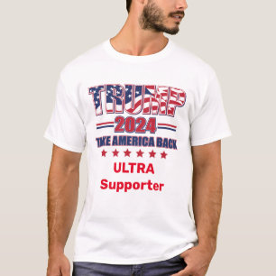 T-shirt Supporter ultra de Trump 2024