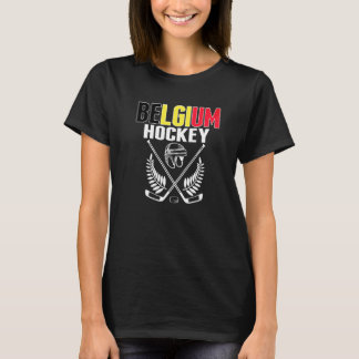 T-shirt Supporters de hockey sur glace belges fiers de l'é