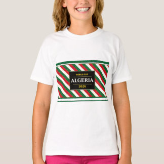 T-shirt Supporteur de football algérien 2026 avec des moti