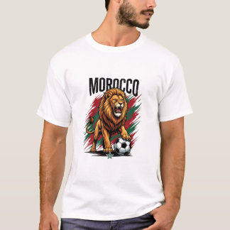 T-shirt Supporteur de football Maroc Lion 2026