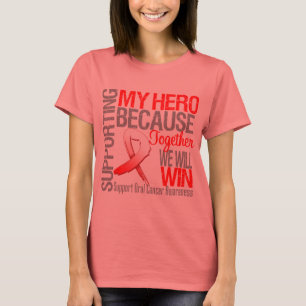 T-shirt Supporting My Hero - Oral Cancer Awareness