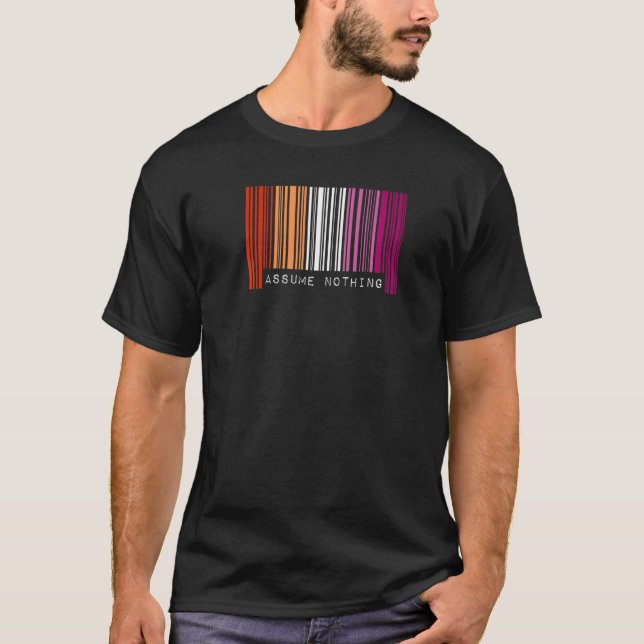 T-shirt Supposons Que Rien Code-Barre Drapeau De Fierté Le (Devant)