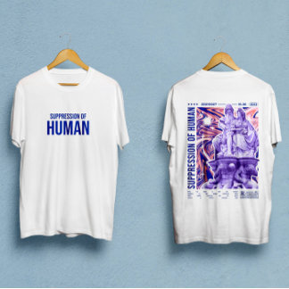 T-shirt Suppression des vêtements de rue avant et arrière