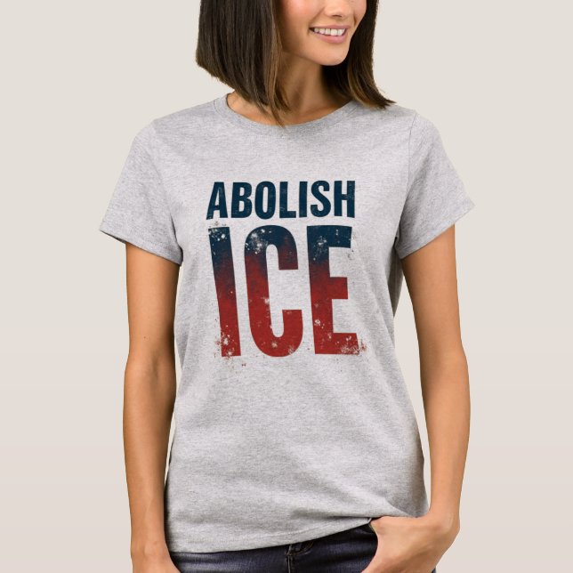 T-shirt Supprimer les couleurs du drapeau américain ICE (Devant)