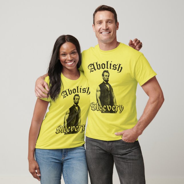 T-shirt Supprimez Sleevery - Abraham Lincoln (Unisexe)