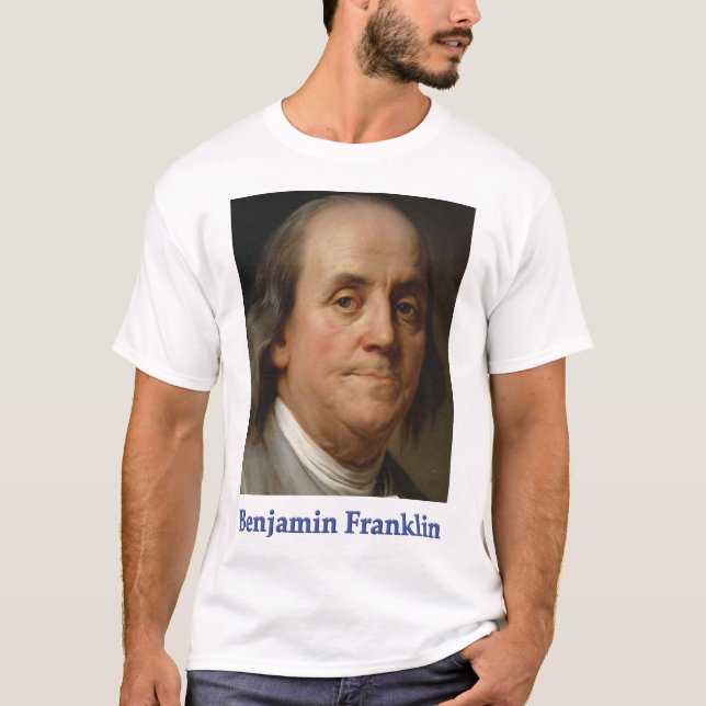T-shirt sur Ben Franklin, science et progrès (Devant)