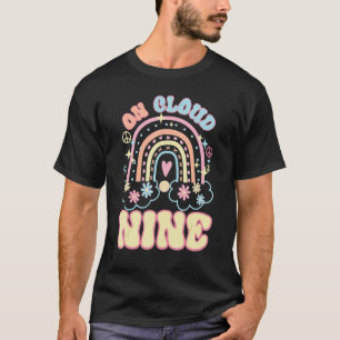 T-shirt Sur Cloud Neuf Joyeux 9e anniversaire Flowe 9 ans