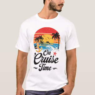 T-shirt Sur Croisière Arbre à Cocotiers Graphisme Vacatio