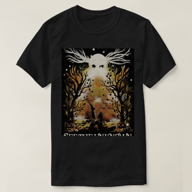 T-shirt Sur la bête murale du jardin (44) (Design devant)