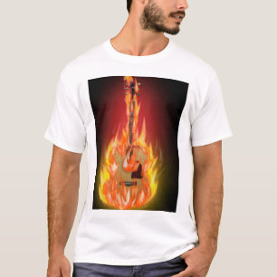 T-shirt Sur la guitare du feu
