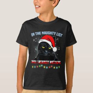 T-shirt Sur La Liste Coquine Et Je Regrette Rien Chat Chri