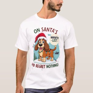 T-shirt Sur la liste de Noël sale de Santa, ne regrettez r